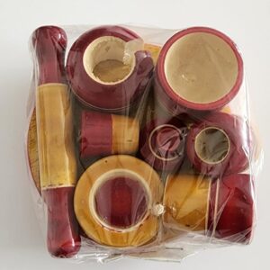 Kitchen Set A- Channapattana handmade toys (GI Tag # 23).