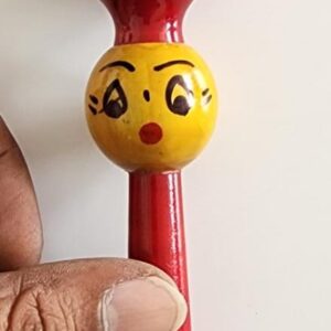 Joker Rattle-n-whistle- Channapattana handmade toys (GI Tag # 23).